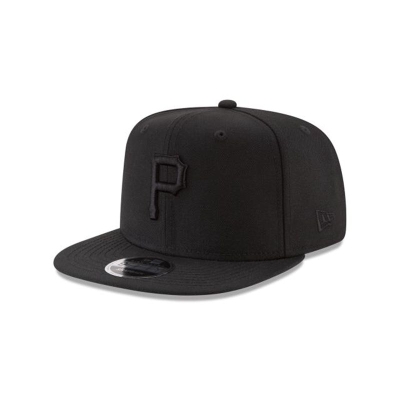 Black Pittsburgh Pirates Hat - New Era MLB Black On Black High Crown 9FIFTY Snapback Caps USA4627109